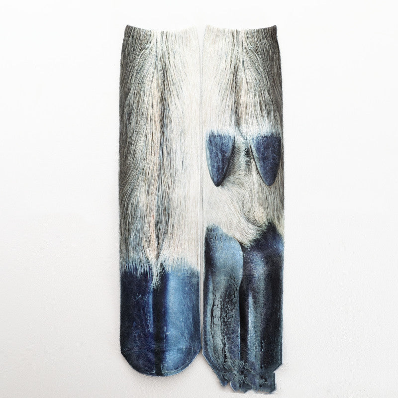 Heat Transfer 3D Printing Socks Animal Hoof Long Tube