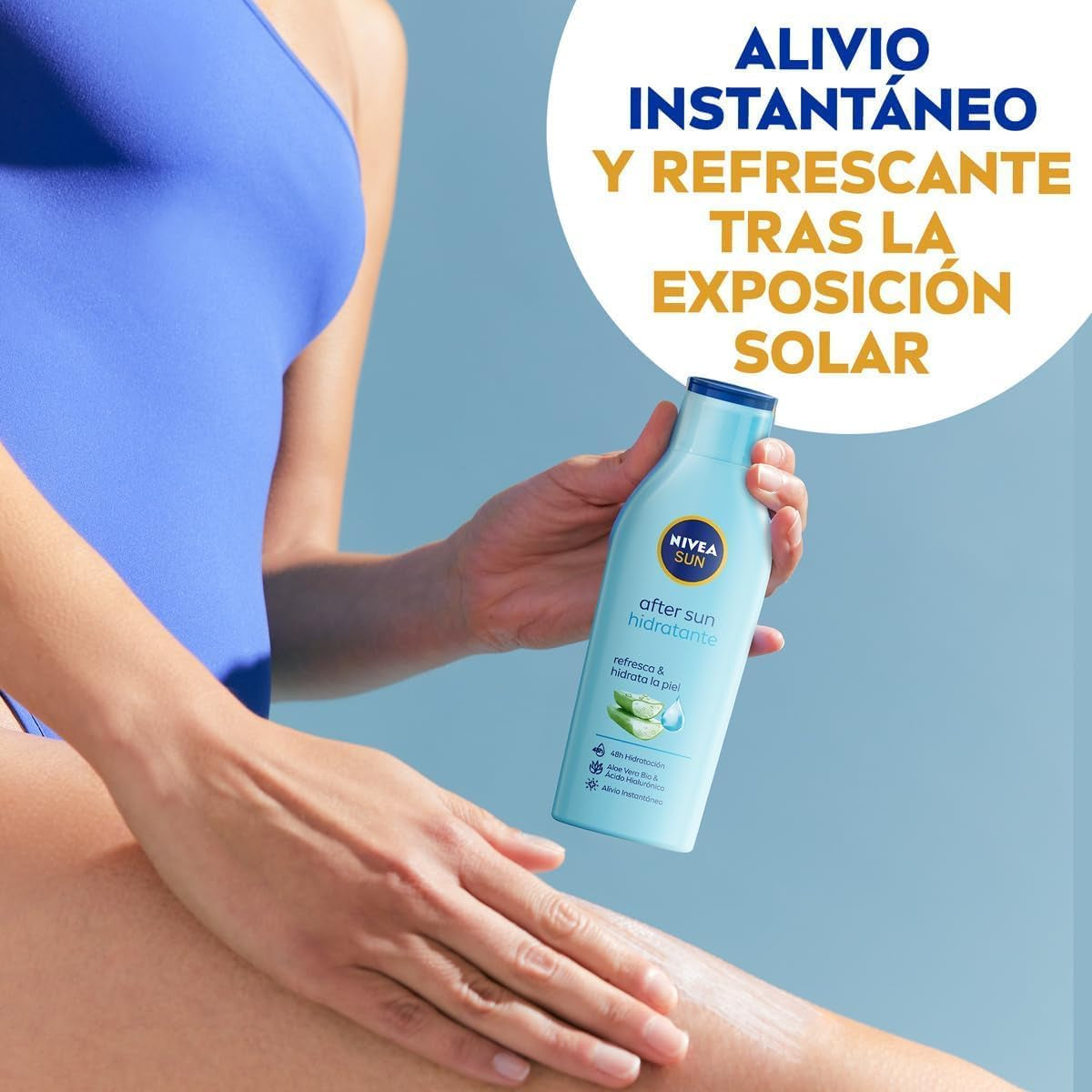 NIVEA SUN after Sun Loción Hidratante (1 X 400 Ml), Loción Calmante Para El Cuidado De La Piel Tras La Exposición Al Sol, Cuidado Solar Con Aloe Vera