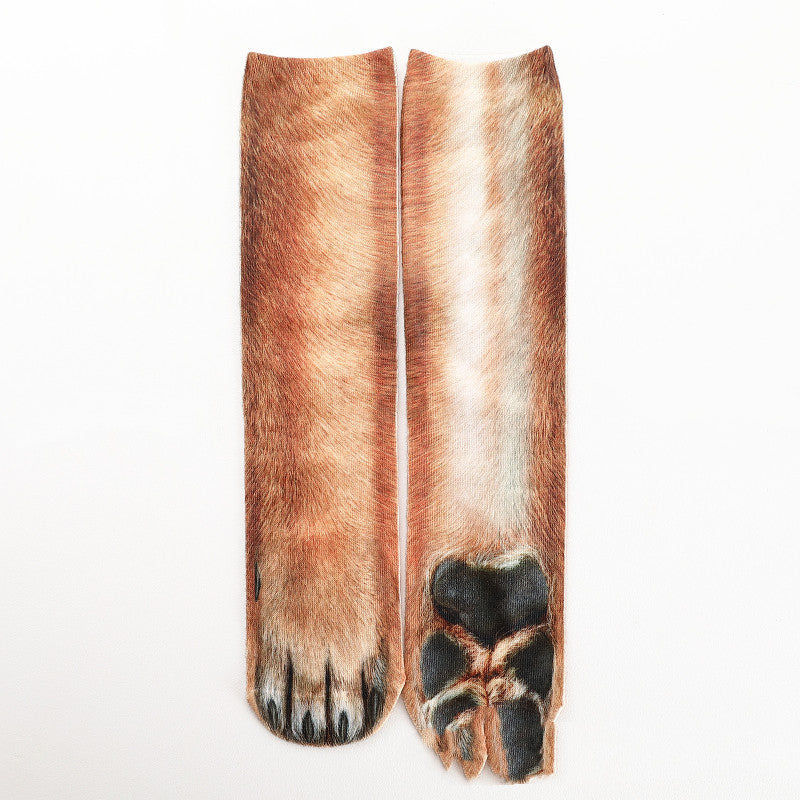 Heat Transfer 3D Printing Socks Animal Hoof Long Tube