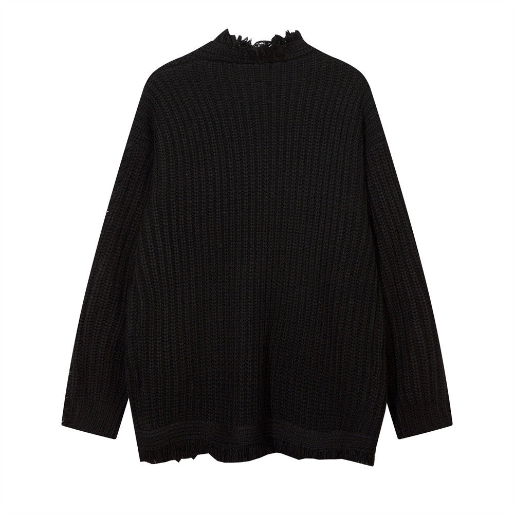 Bf Lazy Sweater Cat Beard Knitted Cardigan