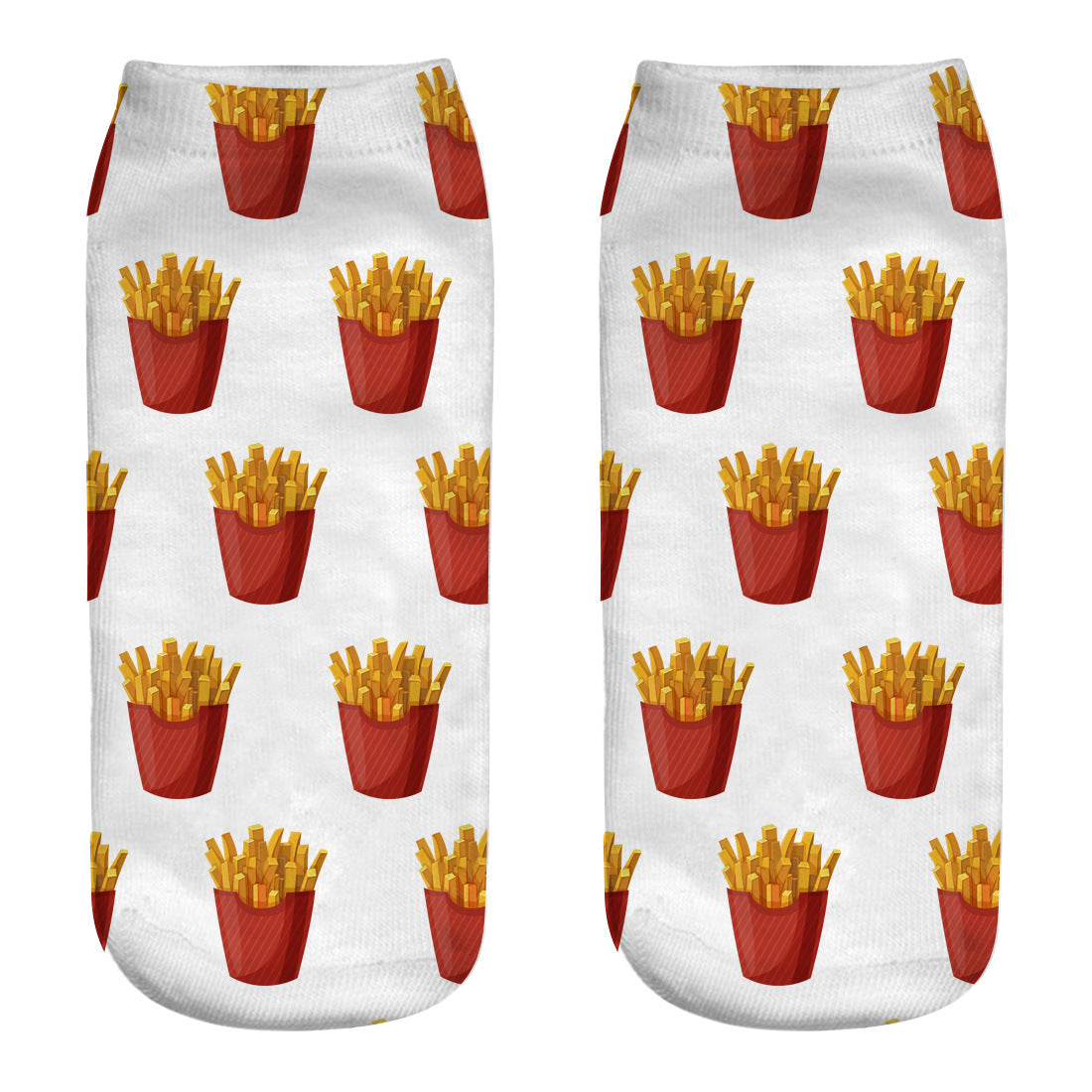 Hamburger fries series 3D printing socks