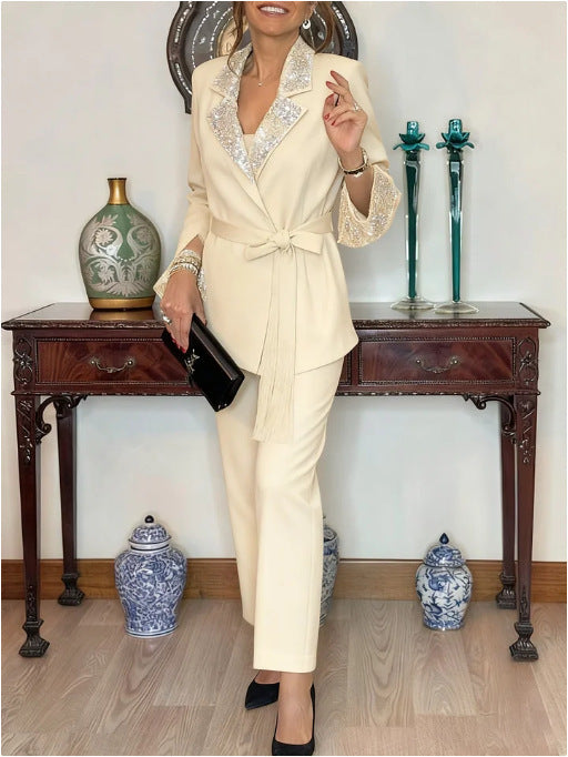 Stylish And Elegant Womens Suit Set Blazer And Trousers
