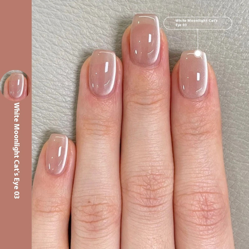 New Micro Glass Bead Crystal Cat's Eye Gel Nail Polish