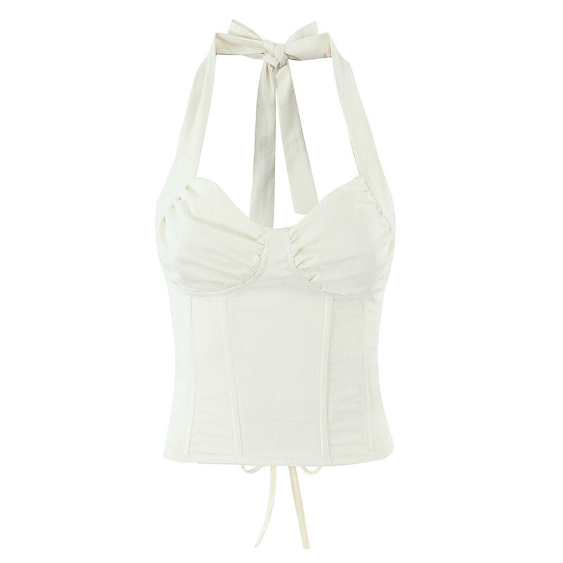 Hot Girl Sexy Fishbone Tube Top Strap Body Shaping Top