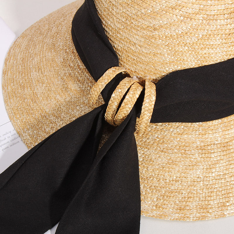 Vintage Streamer Ladies Large Eaves Natural Straw