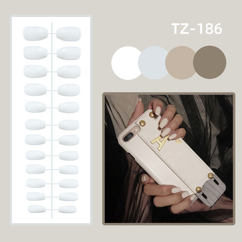 Short Ballet Trapezoid Glossy Nail Patch