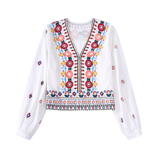 Summer New Printed Top Printing Color Contrast Skirt