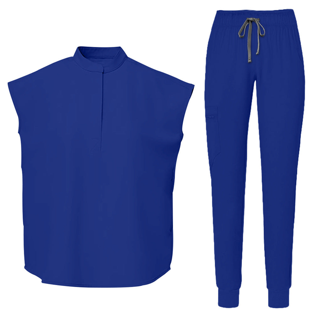 Women's Fashionable Workwear With A Stand-up Collar And Large Cuffs