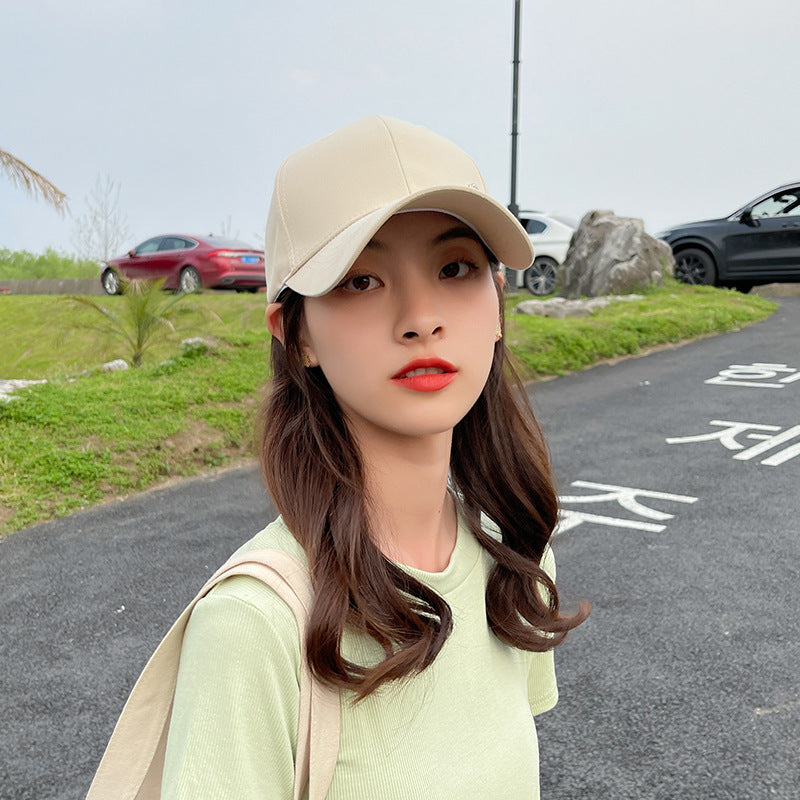 Summer Women's Cute Style Solid Color Sun Protection Hat