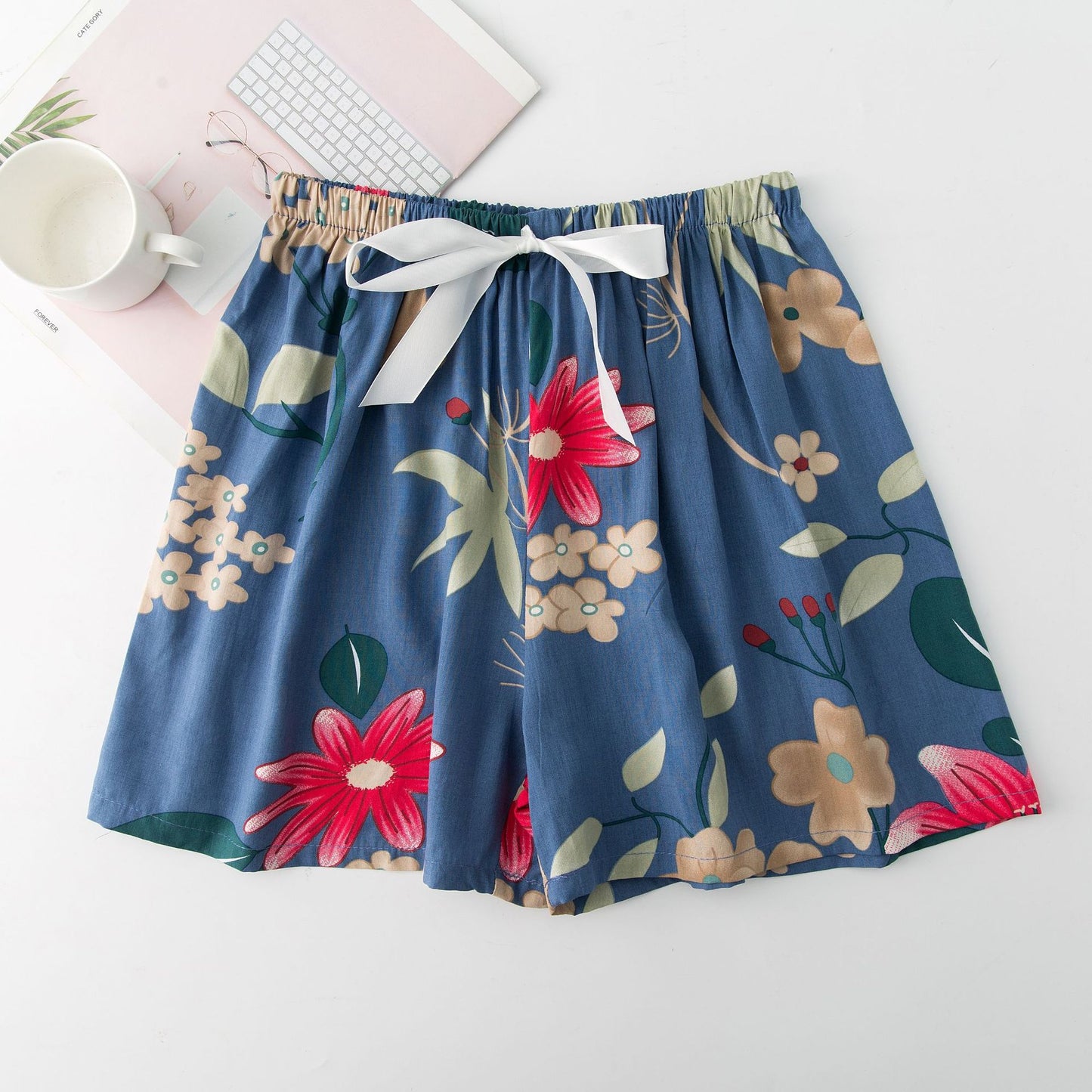 Shorts til kvinder Sommer Nye Pyjamasbukser i store størrelser, løse og tynde