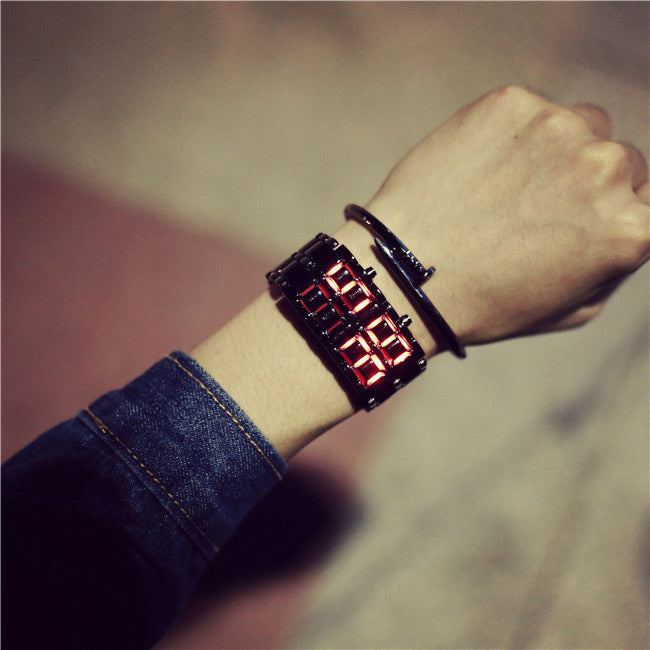 LED lava electronic watch