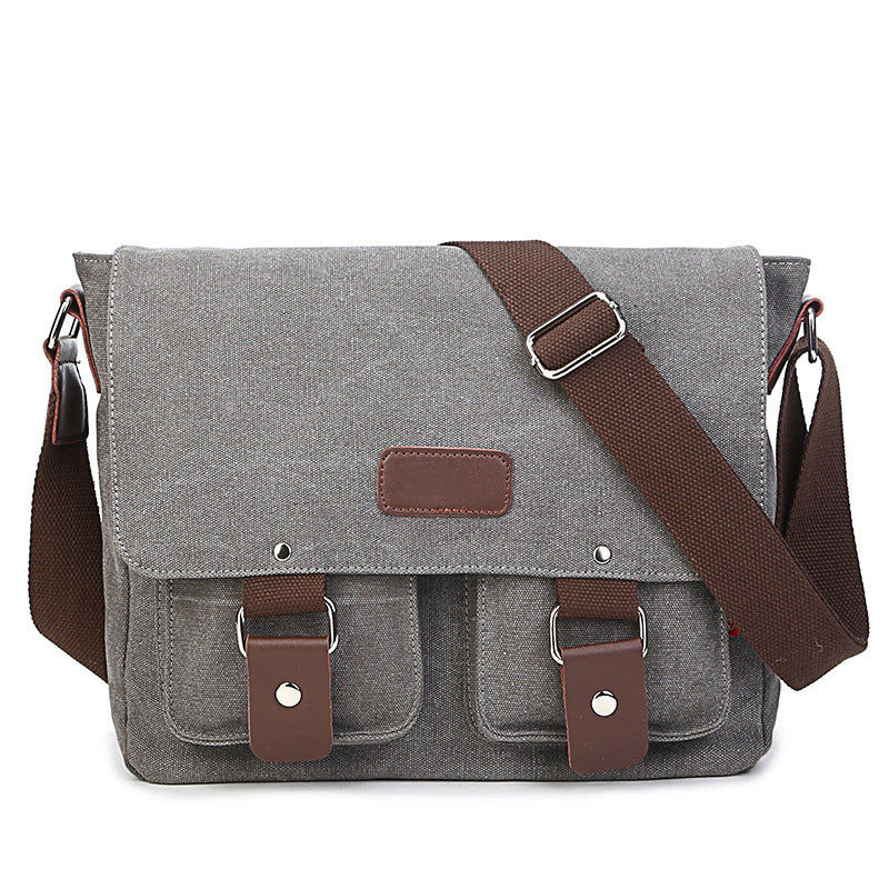Solid Color Canvas Shoulder Bag Fashion Sport