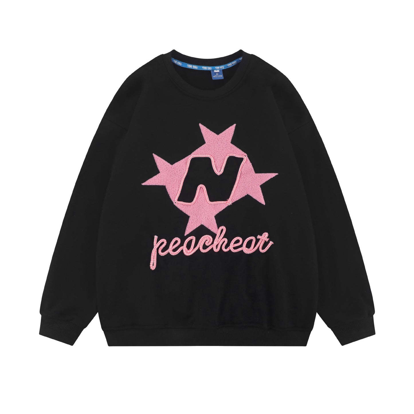 Embroidered Pullover Drop-shoulder Long-sleeve Men's Sweater Top