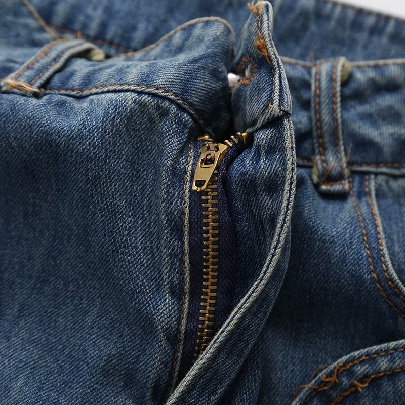Women's Loose Fitting Leather Washed Skinny Jeans