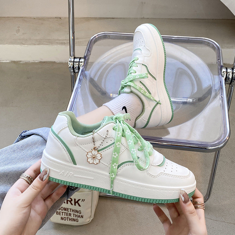 Trendy Student Macaron Girl Cute White Shoes