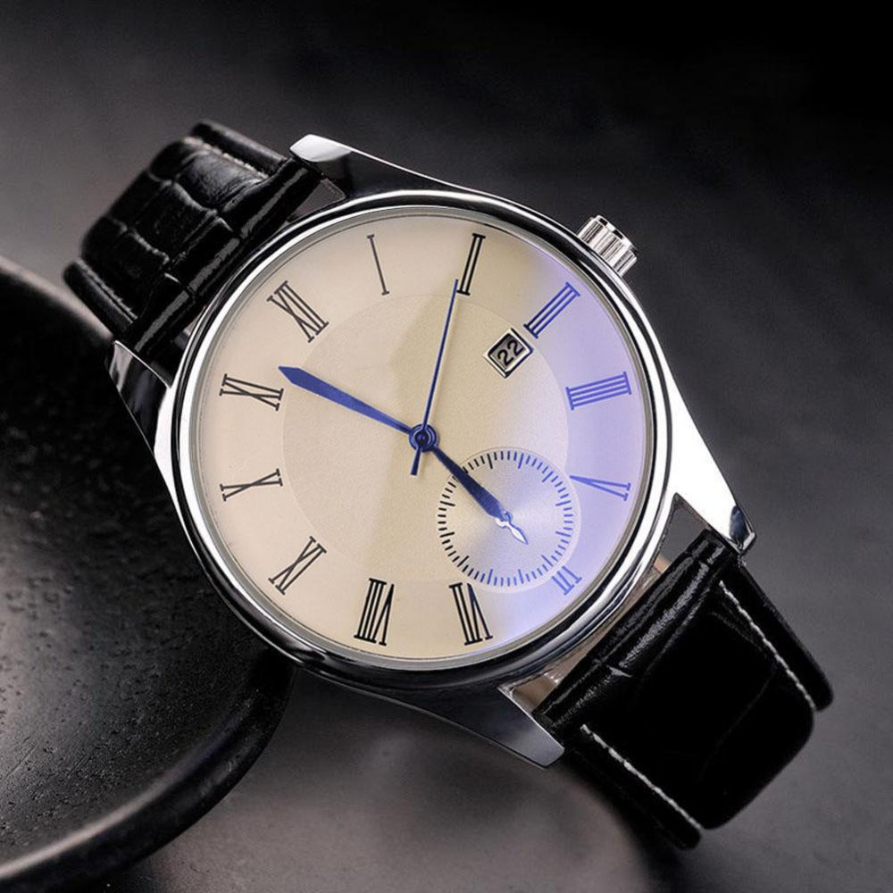 Blue light moving quartz watch