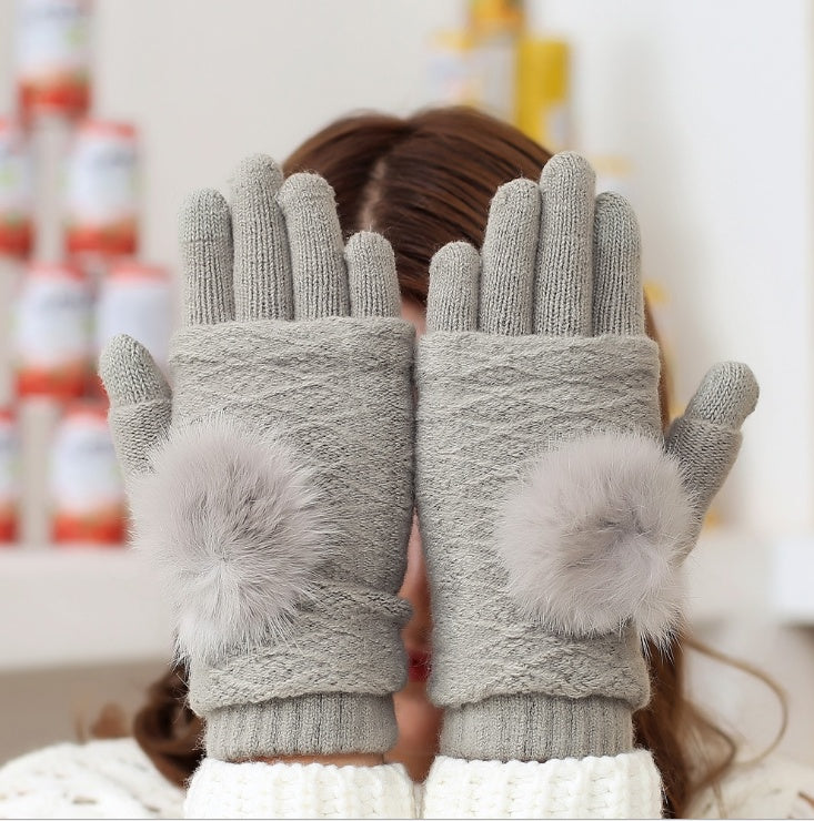 Hair ball finger refers to multi-function touch screen gloves