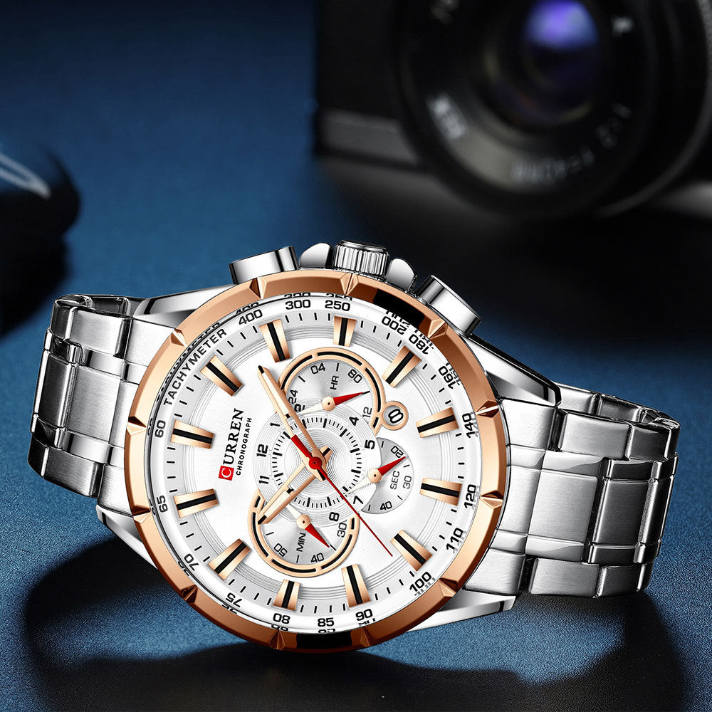 Multifunctional waterproof quartz watch