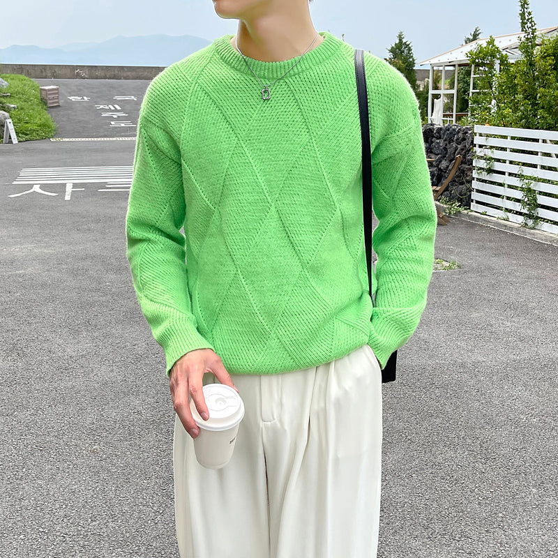 New AutumnWinter Round Neck Long Sleeve Knit Tops