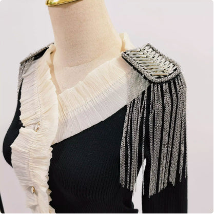 Metal Super Long Chain Simple Men's And Women's Clothing Ornament Tassel Epaulet
