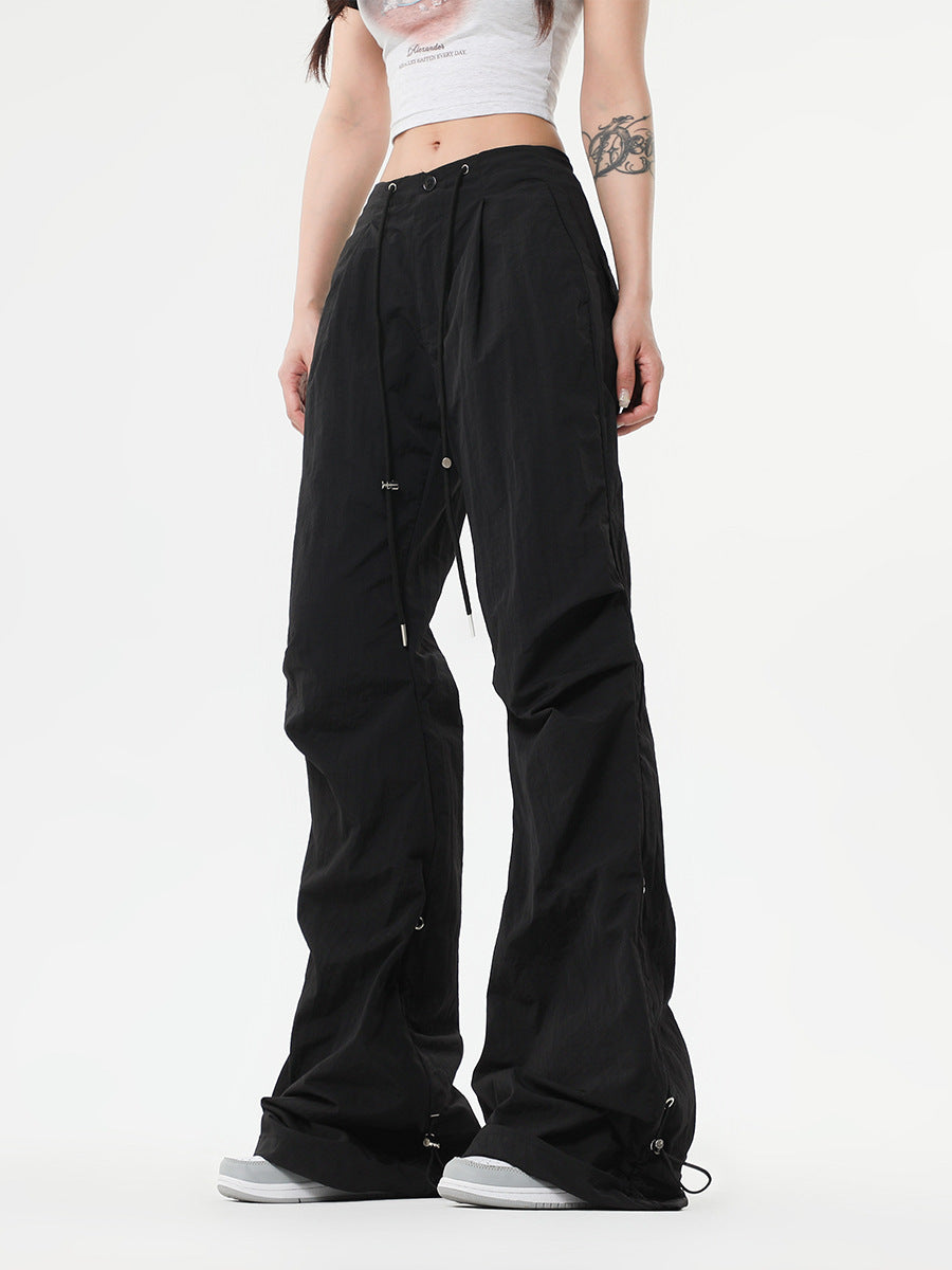 Bell-bottom Women's Pleated Workwear Casual Pants