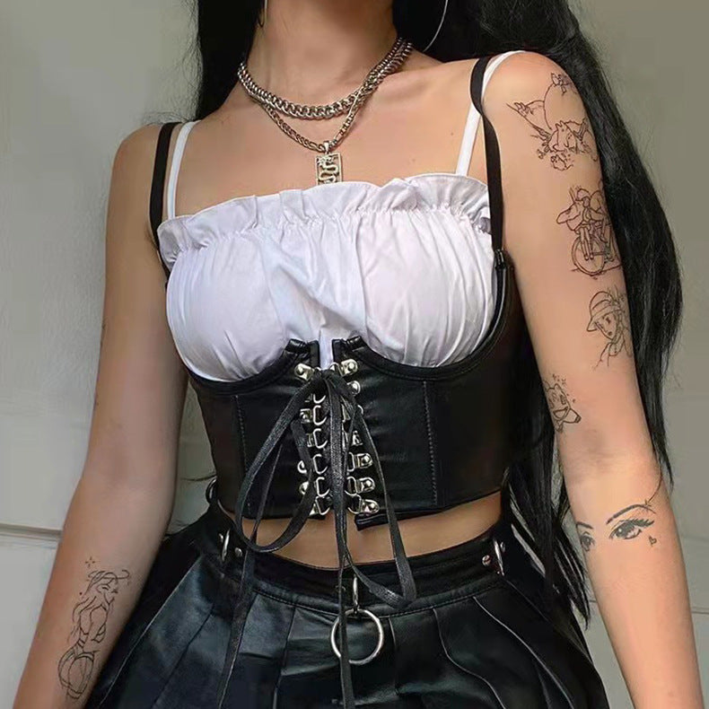 French Style European And American Fried Street Dark Girl Wrapped Chest Strap Waist Seal