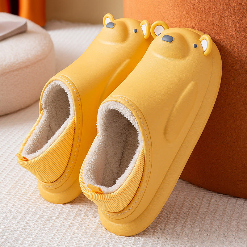 Waterproof Cotton Slippers Bag With Thick-soled Soft Cute Cartoon Home