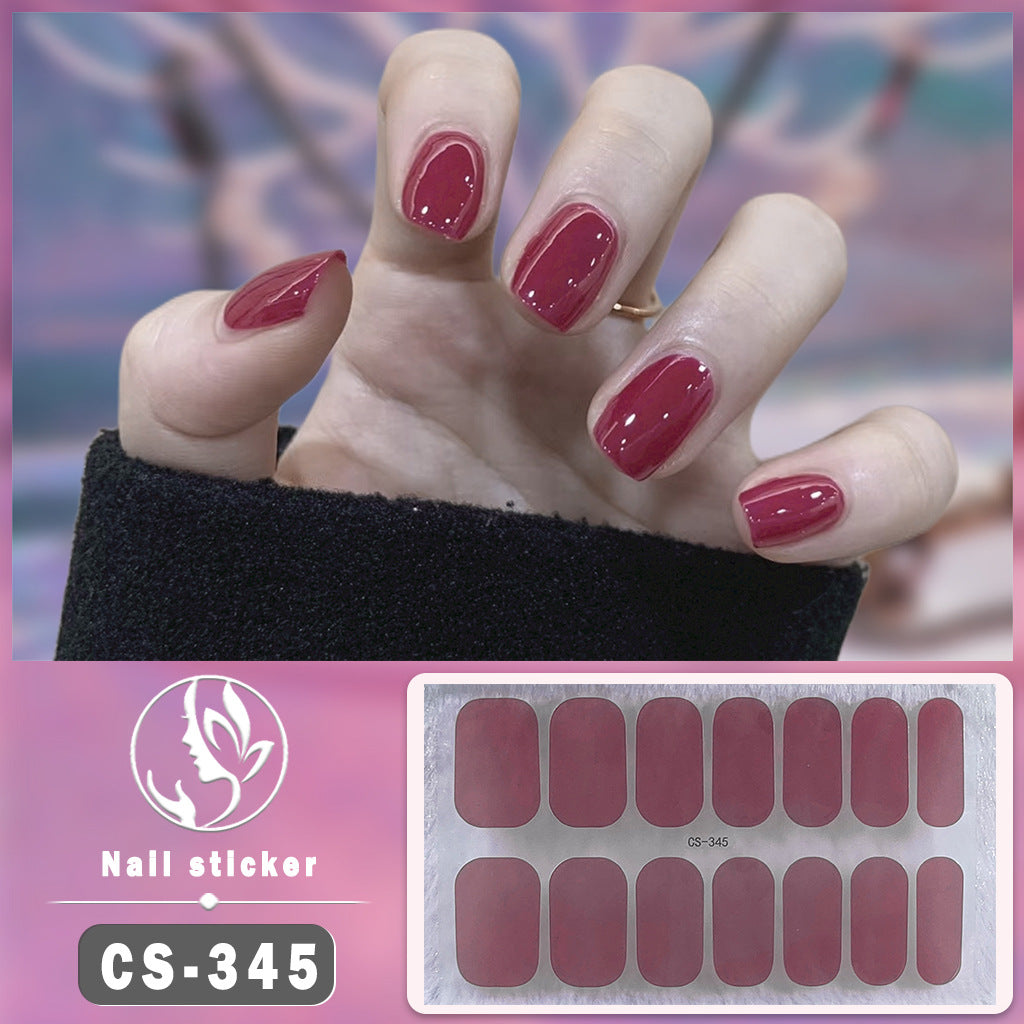 Waterproof Solid Color Nail Art Nail Shaped Piece