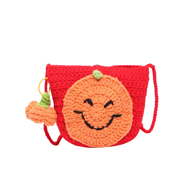 Handmade Wool Funny Bat Woven Shoulder Messenger Bag