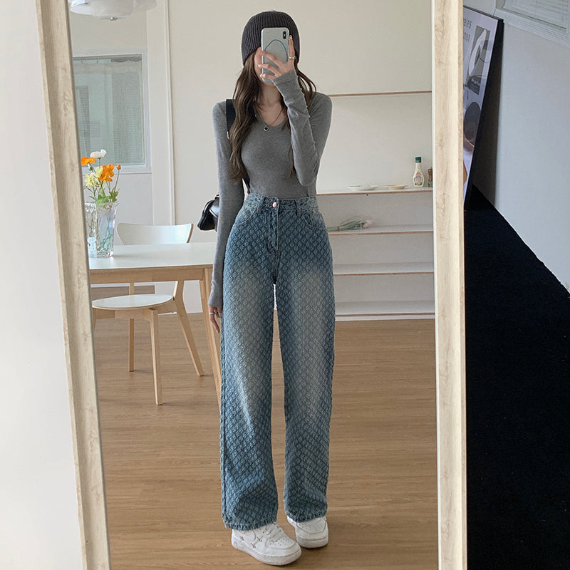 Women's Loose High Waist Wide Leg Jeans