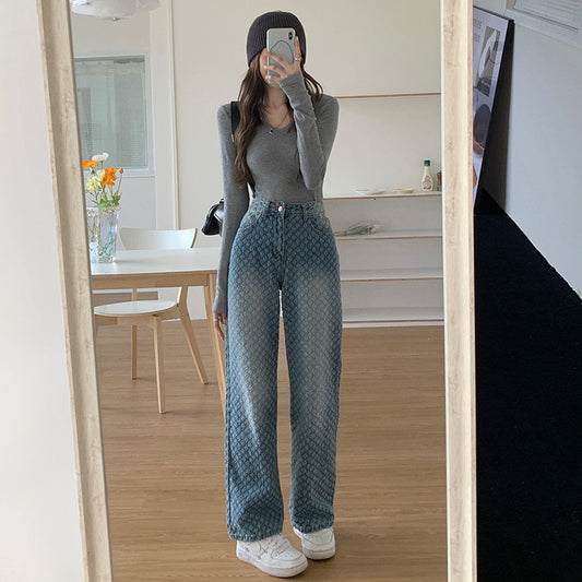 Women's Loose High Waist Wide Leg Jeans