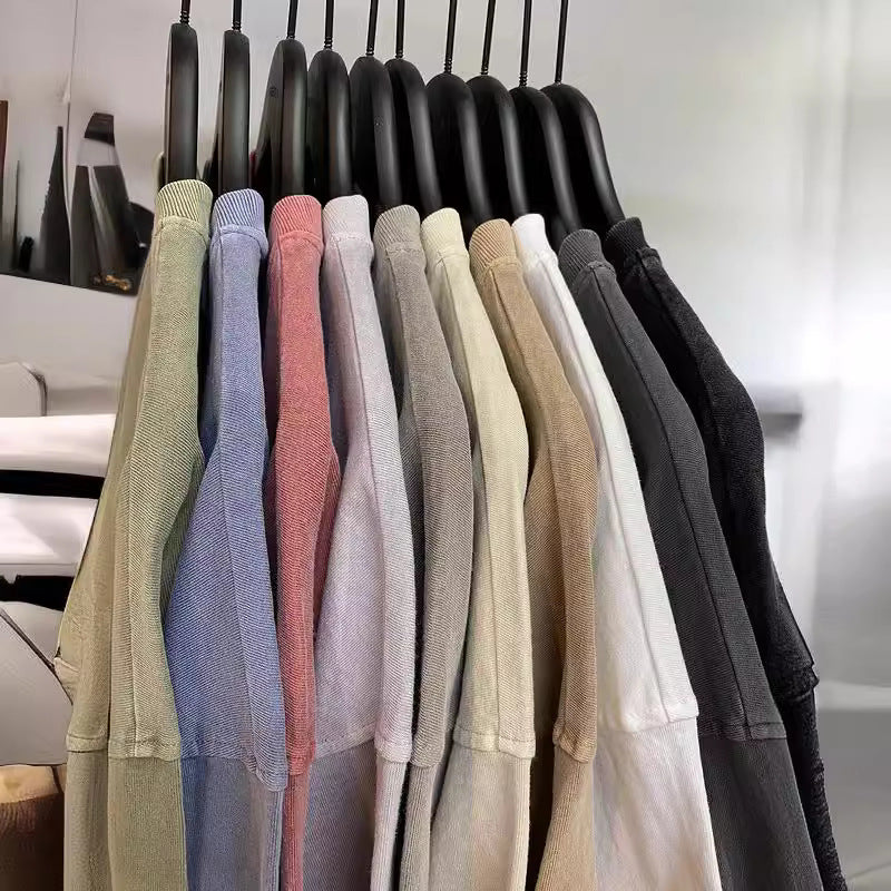 Washed And Worn Dyed Bright White Short Sleeve T-shirt