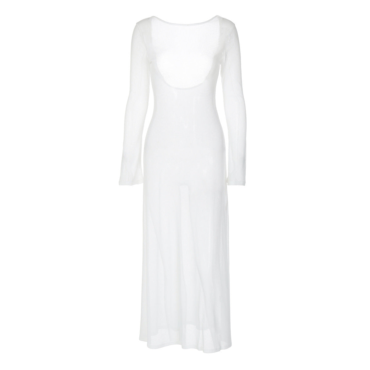 Elegant Floor-length Solid-color Versatile Dress