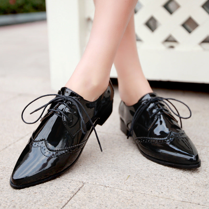 Women's New Bullock Burnt Hollow Square Heel Single Shoes
