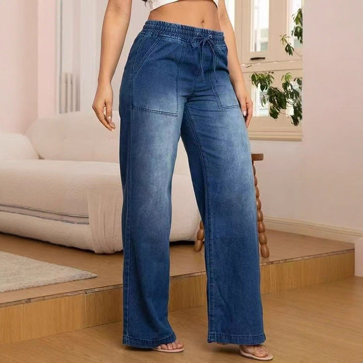 Women's Casual Slim Fit All-matching Straight Jeans