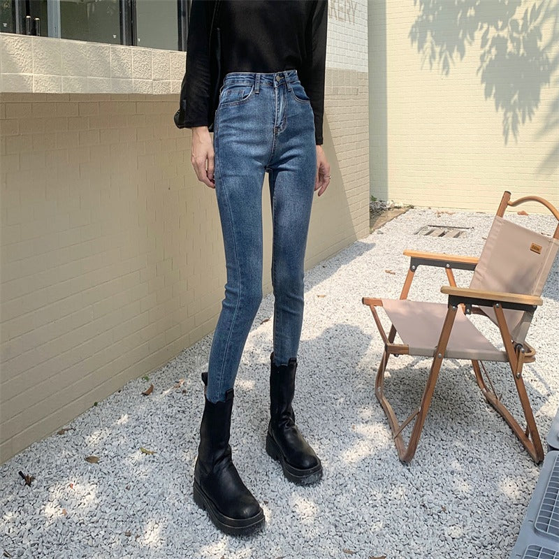 Dame Stretch Skinny Højtaljede Jeans