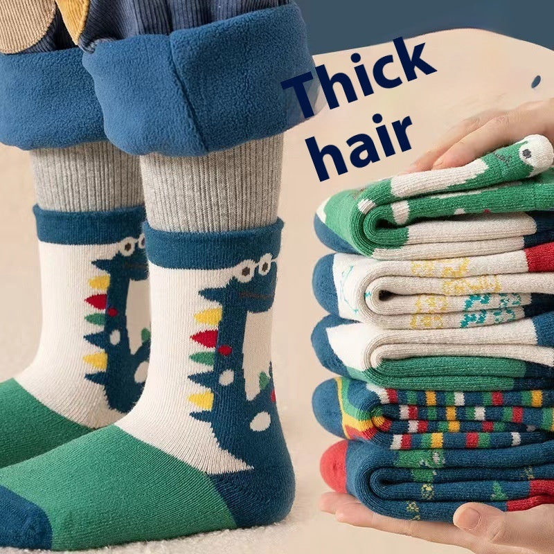 Children's Winter Thickened Velvet Padded Warm Terry Tube Socks