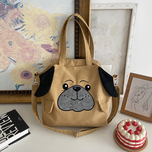Cute Cartoon Stereo Ears Puppy Canvas