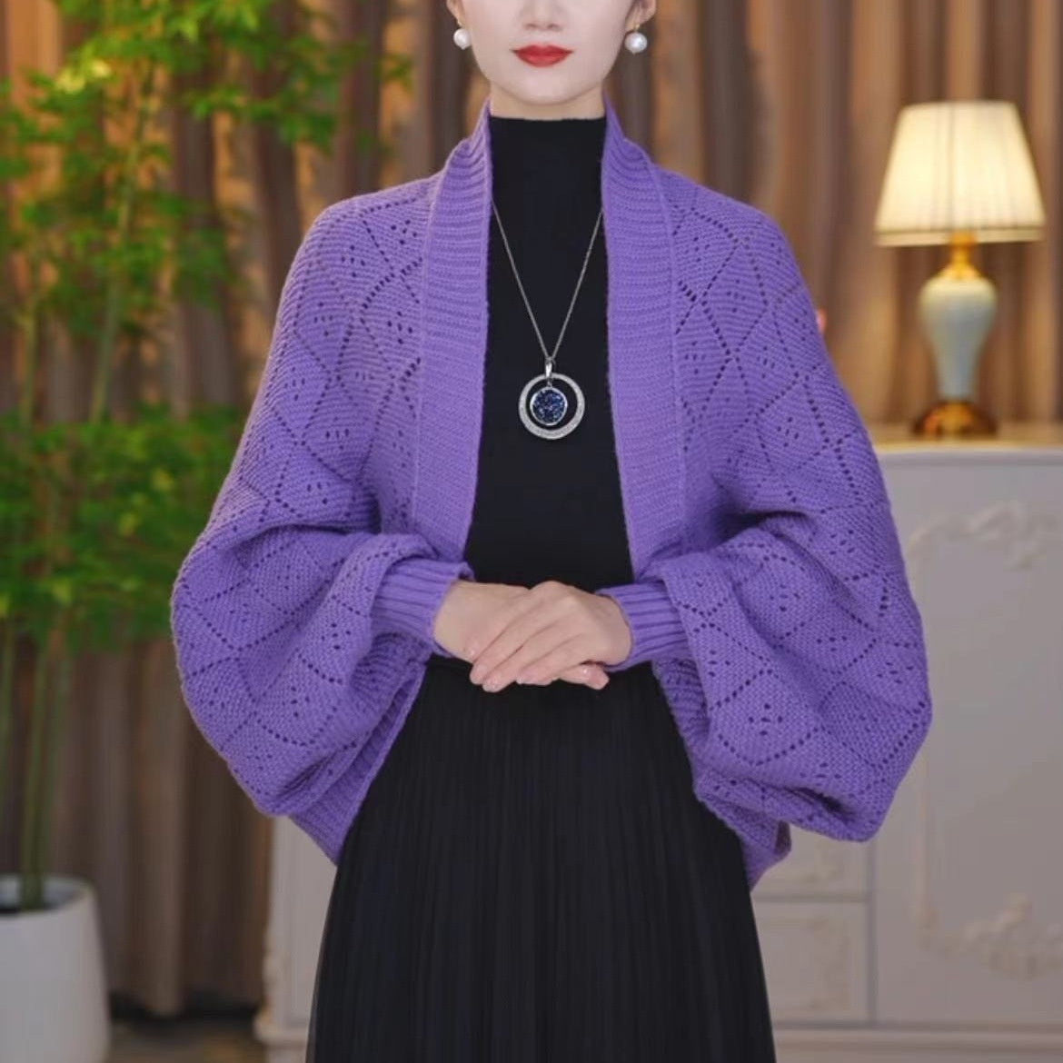 Autumn And Winter Knitting Elegant Cardigan Fashion All-match Shawl