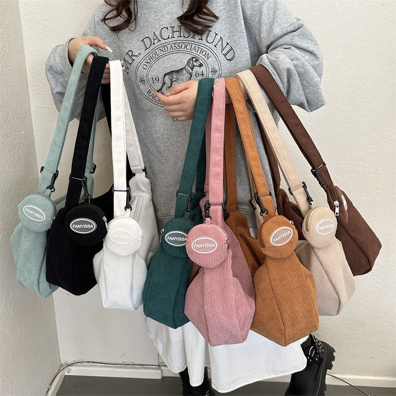 Korean Style Simple Shoulder Messenger Bag For Women