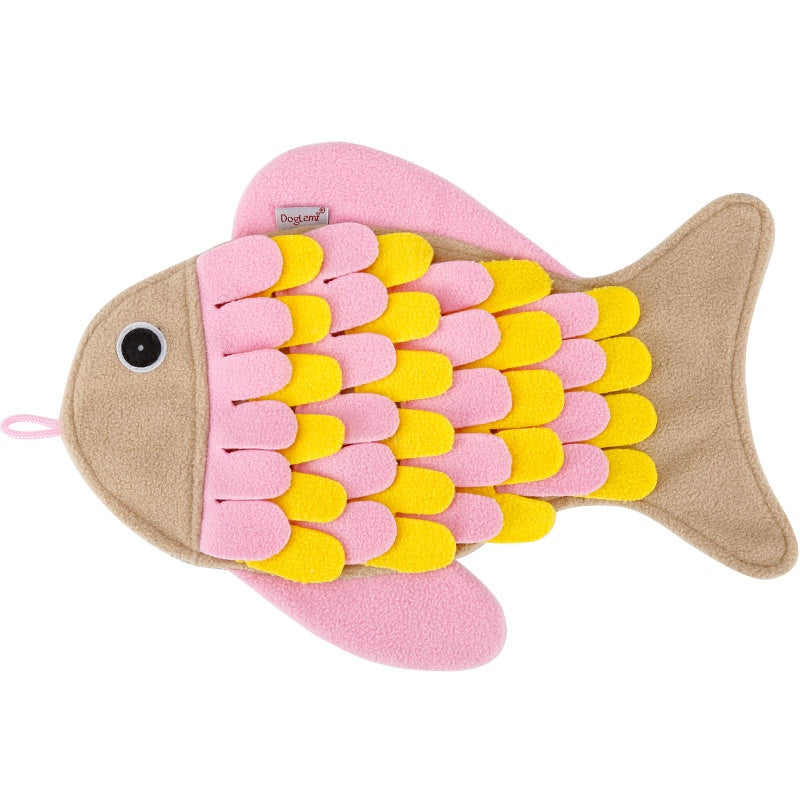 Jouet d'entraînement pour chat en forme de poisson avec couverture odorante Bol à nourriture jouet