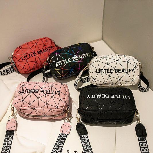 Women's Fashion Lingge Laser Fashion Colorful Messenger Bag