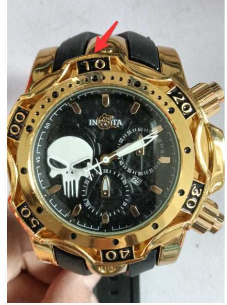 Large Dial Steel Band Quartz Solid Color Men's Watch