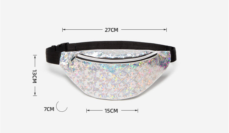 Women's Sequin One Shoulder Crossbody Chest Bag