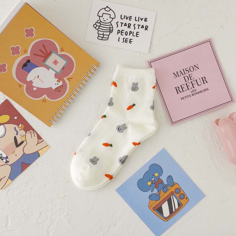New Personalized INS Style Women's Cotton Mid-tube Socks