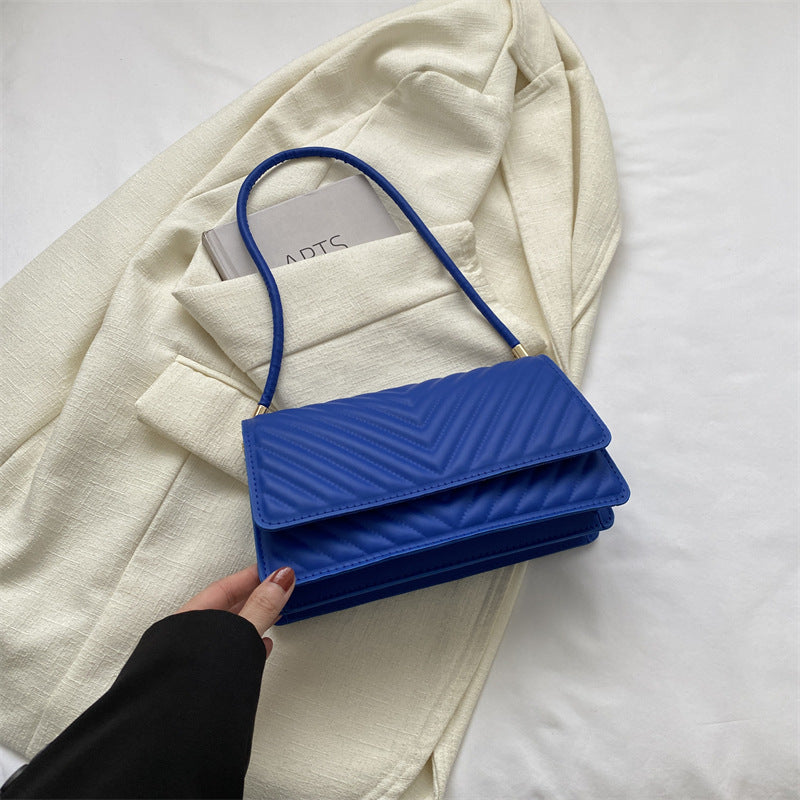 Embroidery Thread Shoulder Small Square Bag Casual Simple