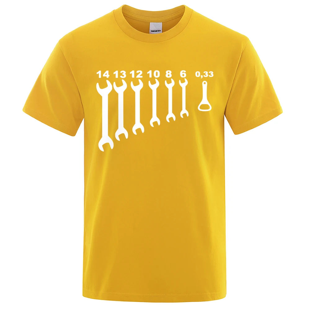 Men's Car Repair Engineer Cotton Short Sleeve Funny Top T-shirt