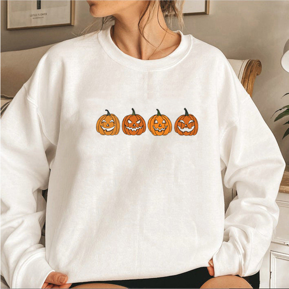 Halloween Ond Græskarhoved Sweater Sjovt Trykt Mode Fest Hættetrøje