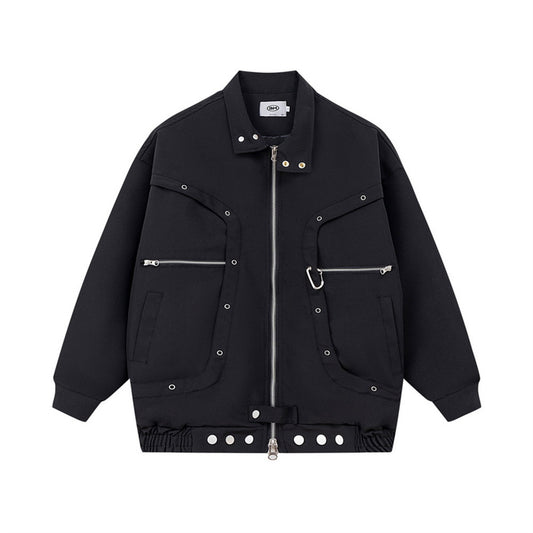 Flight Jacket Design Zipper Street Fashion Loose Men's