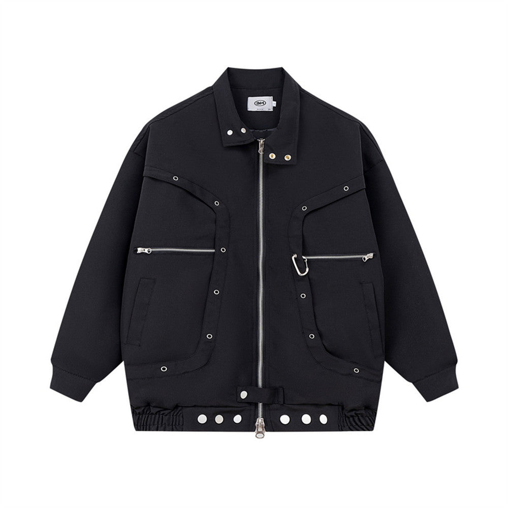 Flight Jacket Design Zipper Street Fashion Loose Men's